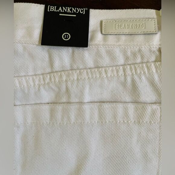 [BLANKNYC] Premium Distressed Antique White Denim Shorts Button Fly SZ 31 NWT - Picture 5 of 11